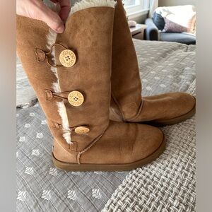 UGG Bailey button suede and shearling boots